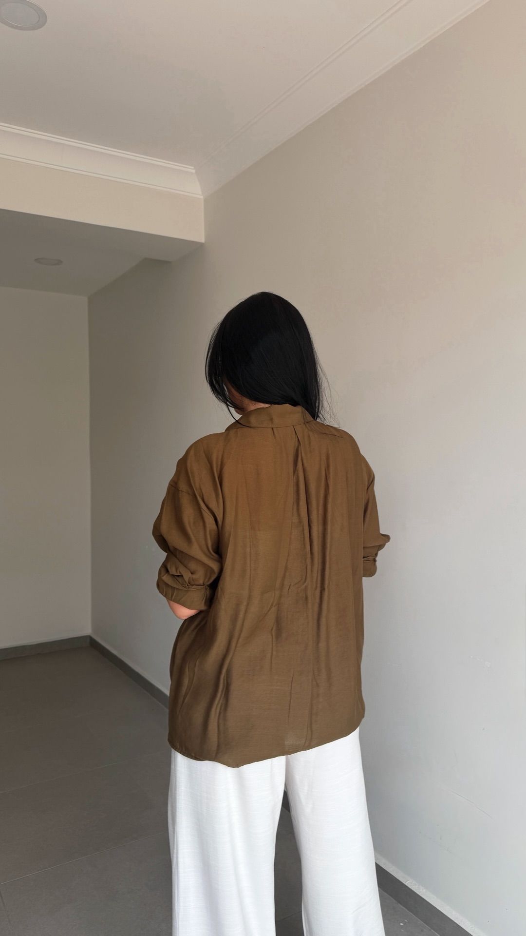 OVERSİZE DÜŞÜK OMUZ GÖMLEK — görsel 21