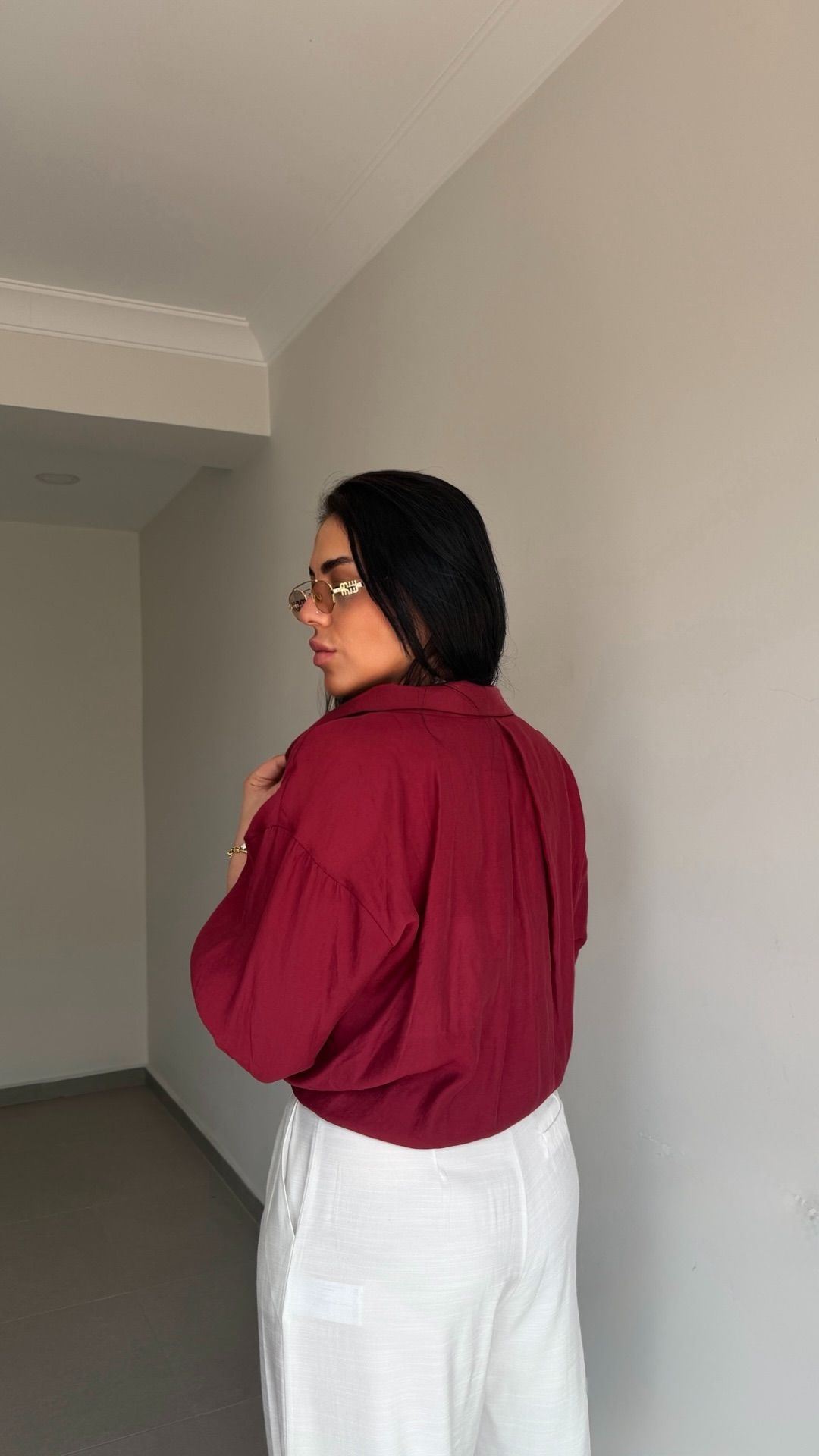 OVERSİZE DÜŞÜK OMUZ GÖMLEK — görsel 24