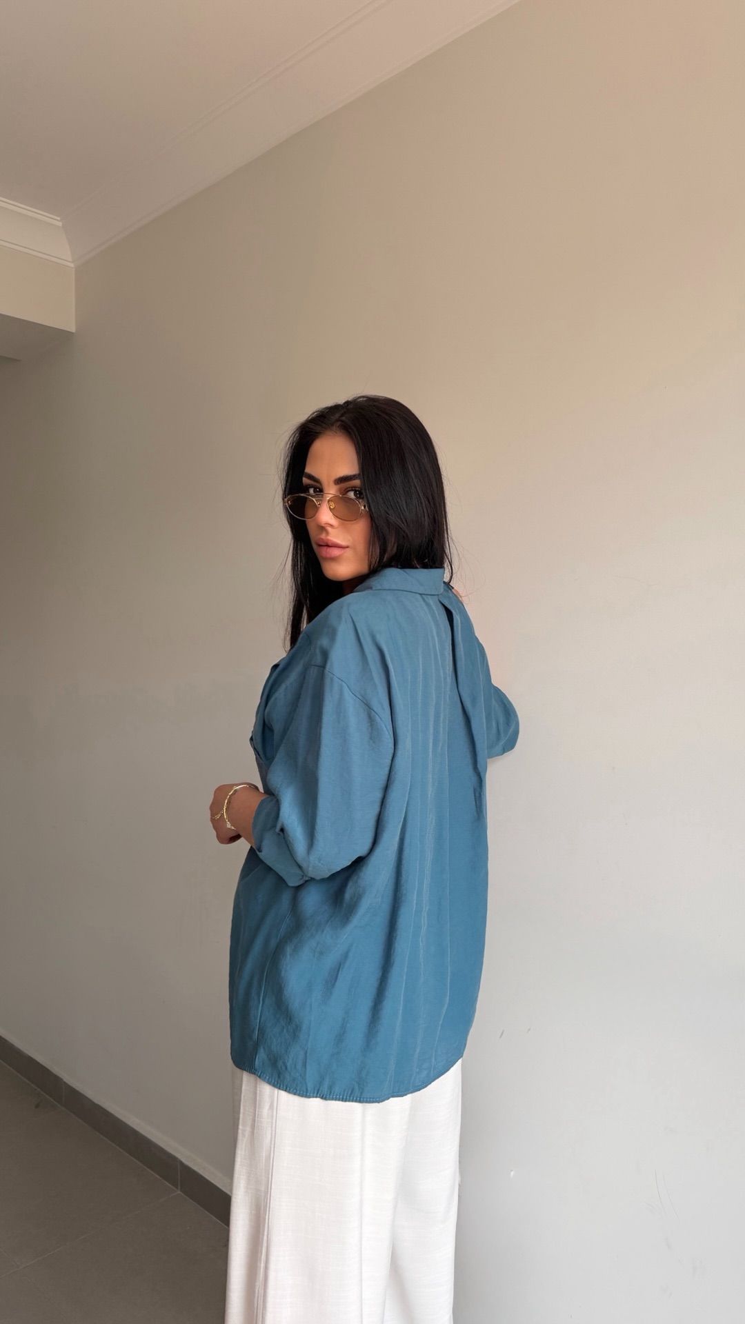OVERSİZE DÜŞÜK OMUZ GÖMLEK — görsel 28