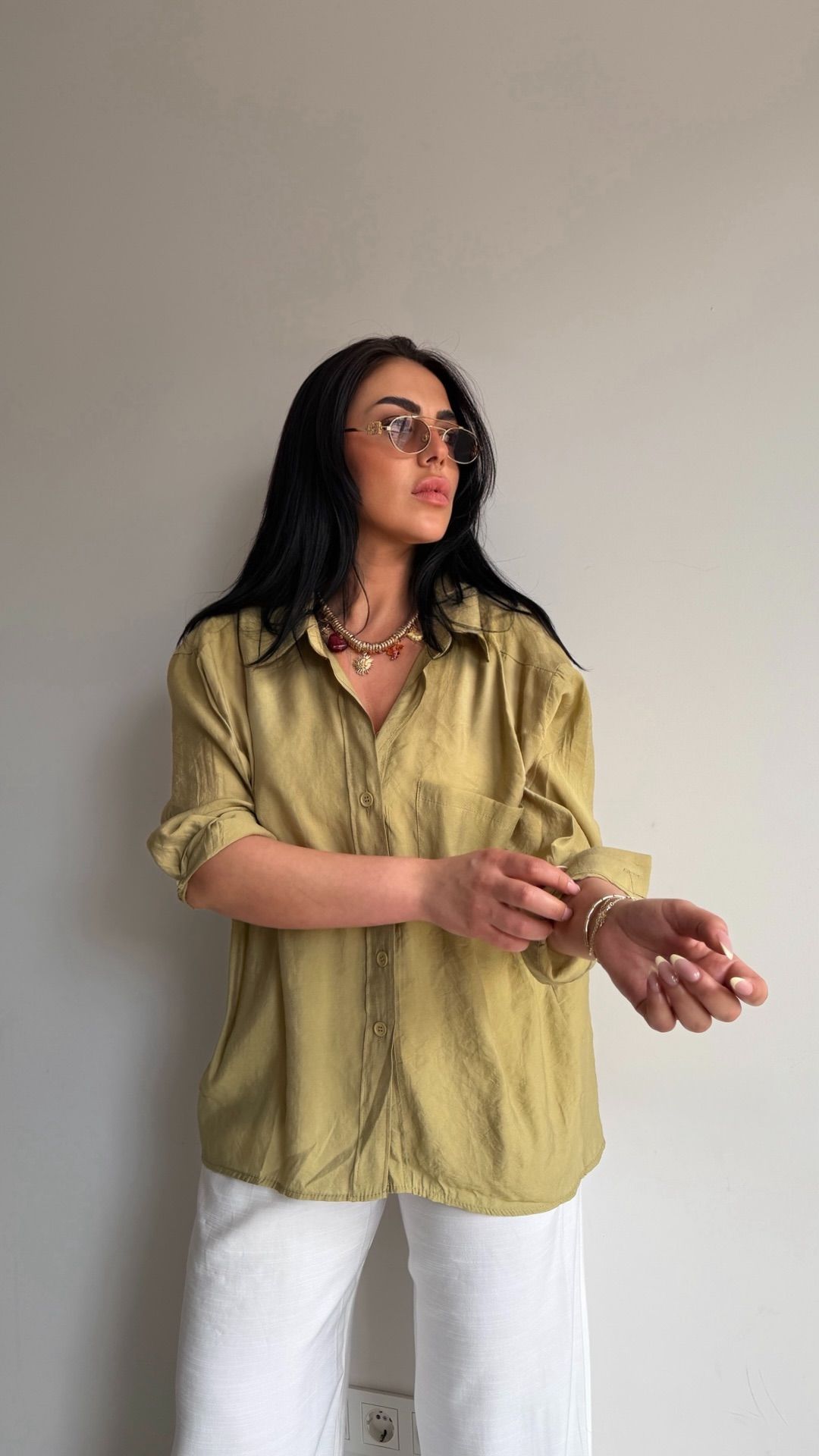 OVERSİZE DÜŞÜK OMUZ GÖMLEK — görsel 45