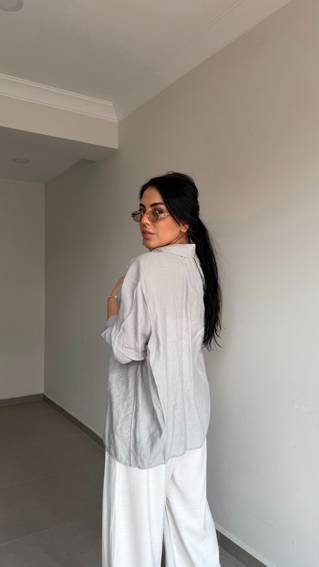 OVERSİZE DÜŞÜK OMUZ GÖMLEK — görsel 36