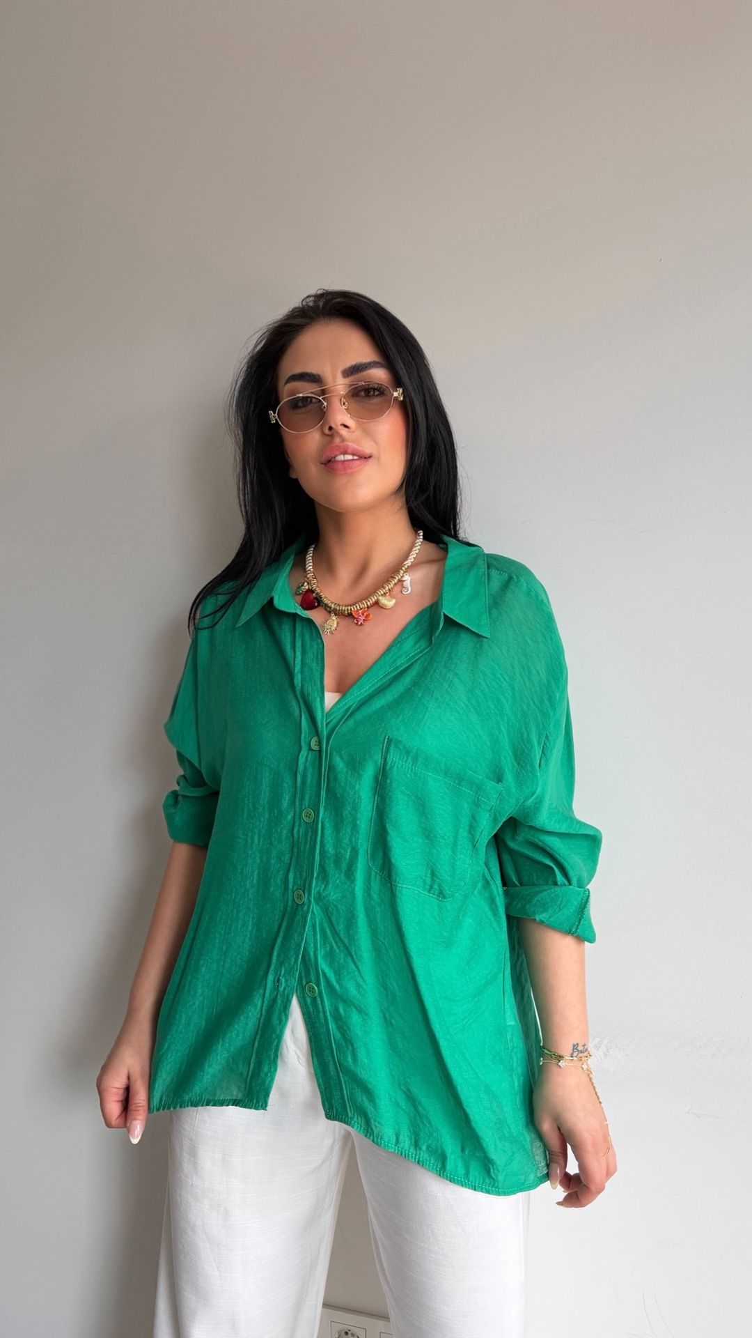 OVERSİZE DÜŞÜK OMUZ GÖMLEK — görsel 72