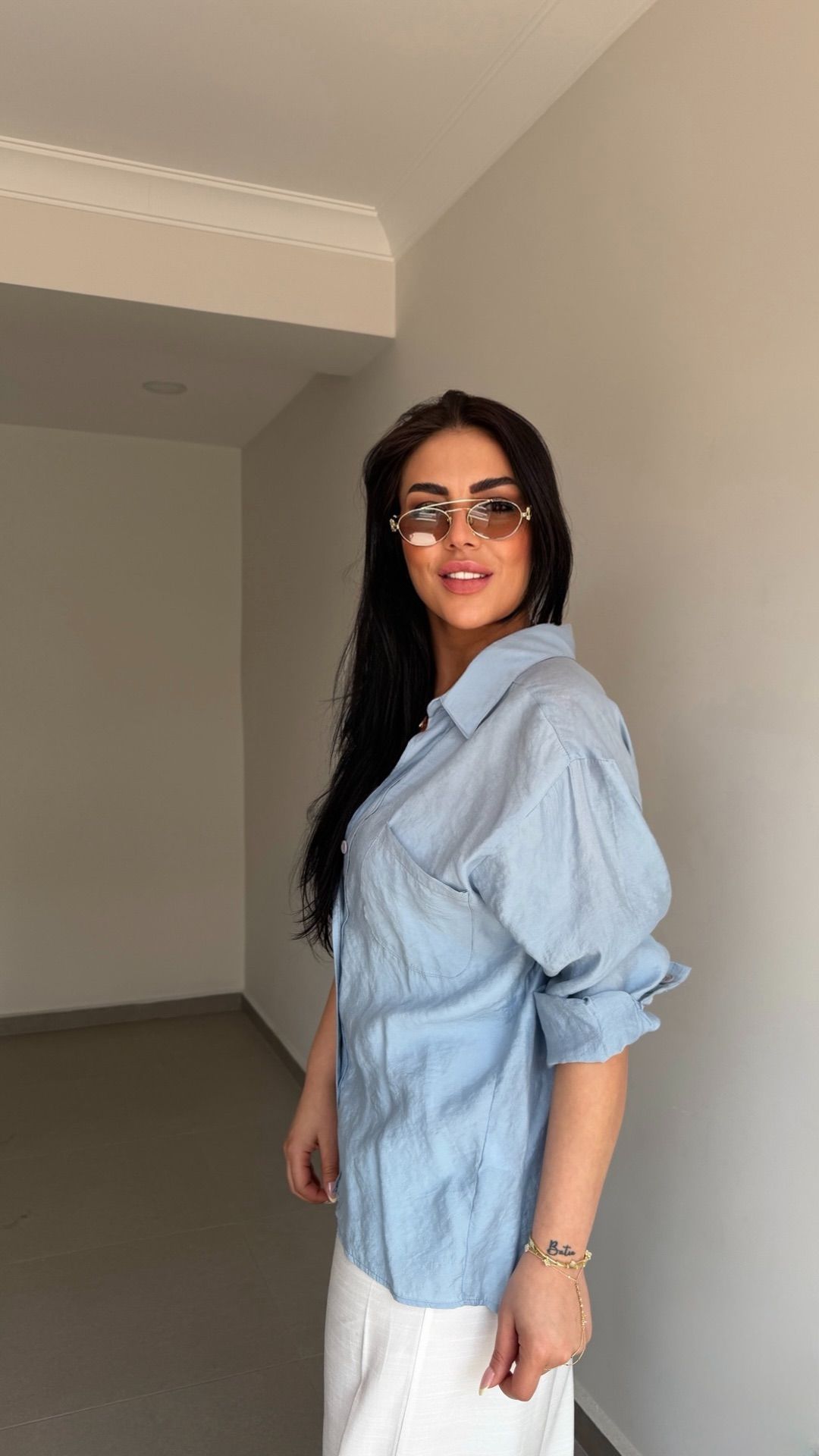 OVERSİZE DÜŞÜK OMUZ GÖMLEK — görsel 31