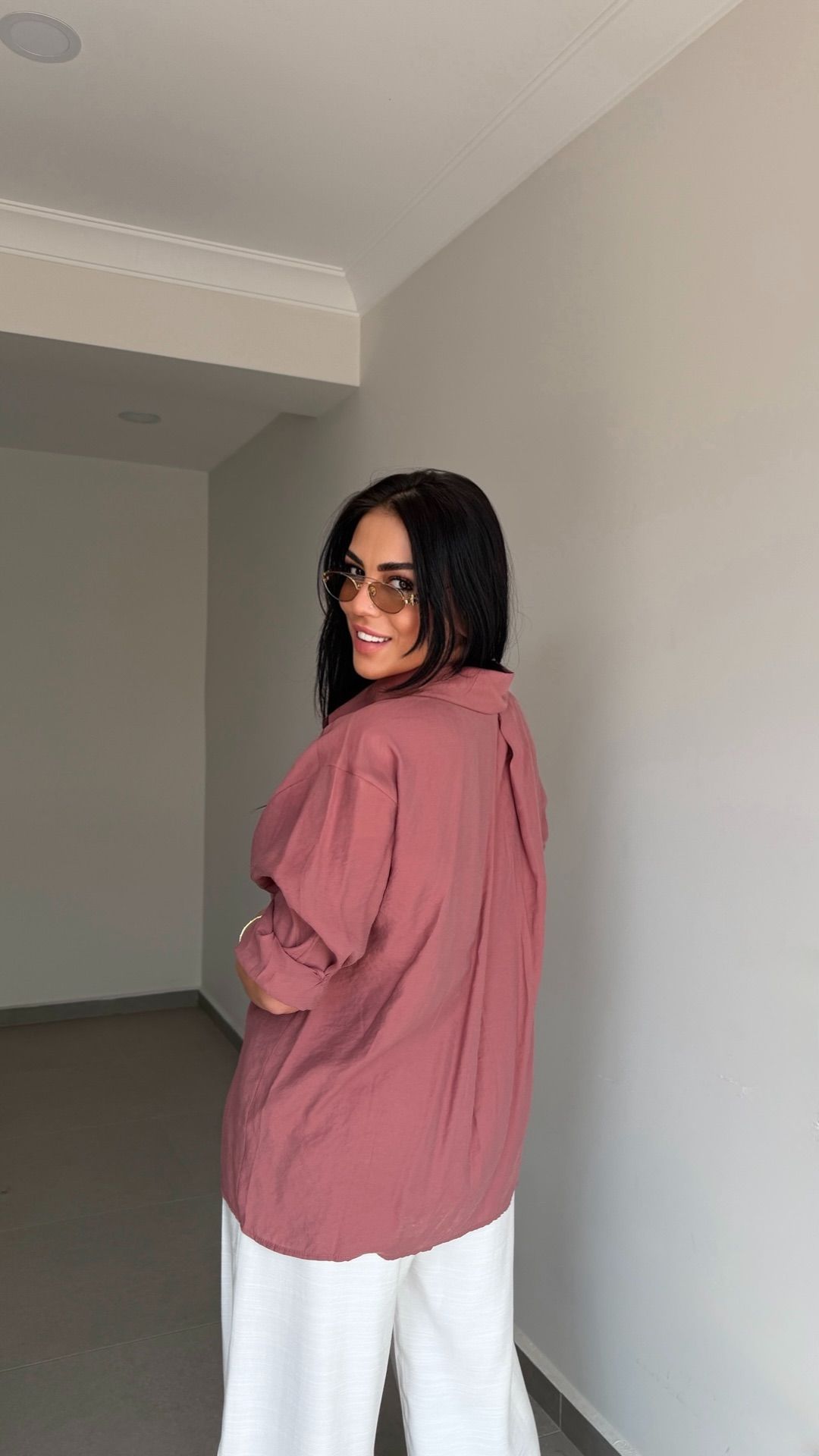 OVERSİZE DÜŞÜK OMUZ GÖMLEK — görsel 16