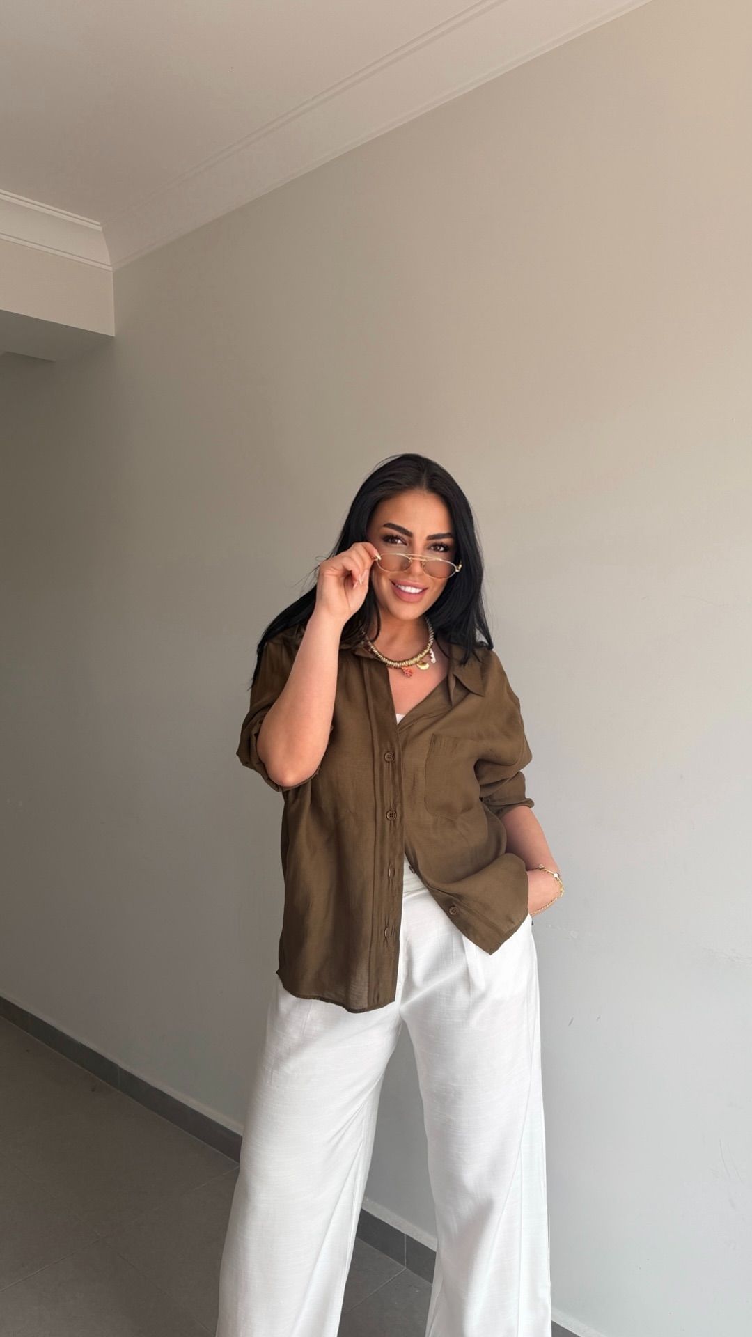OVERSİZE DÜŞÜK OMUZ GÖMLEK — görsel 18