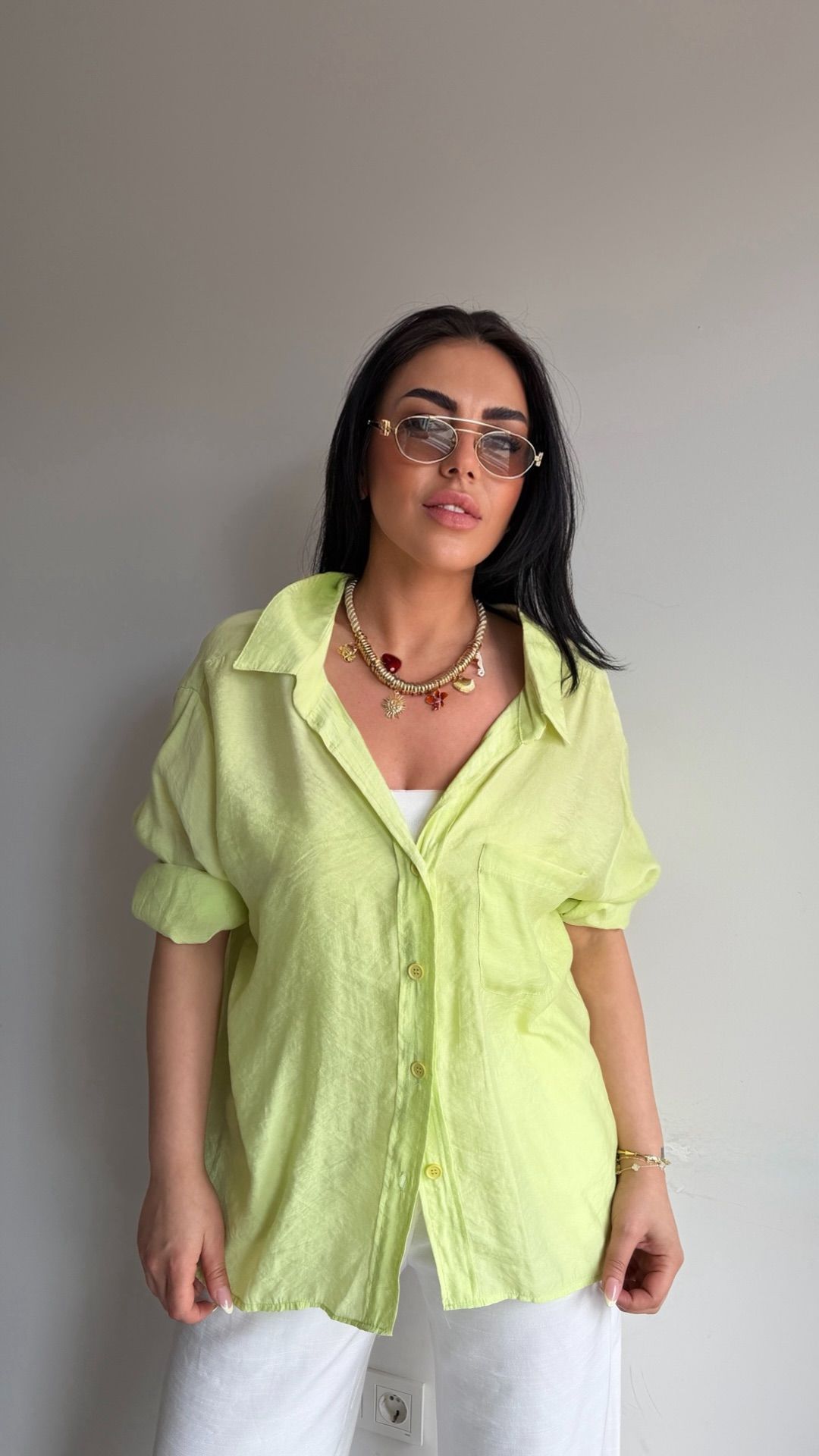 OVERSİZE DÜŞÜK OMUZ GÖMLEK — görsel 51