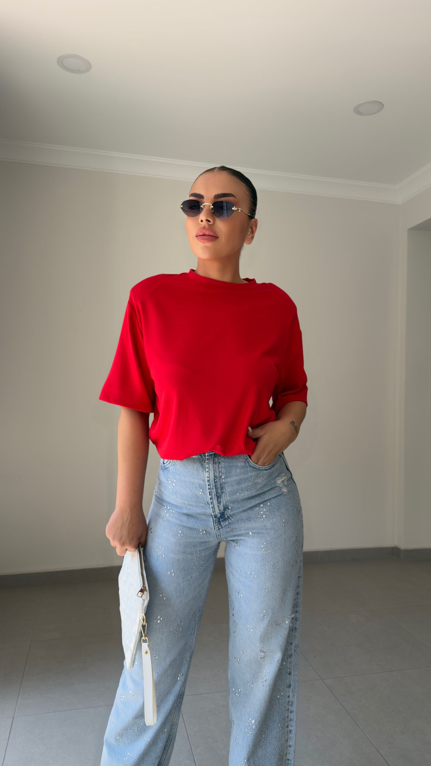 BLUE WİDE LEG TAŞLI JEAN — görsel 3