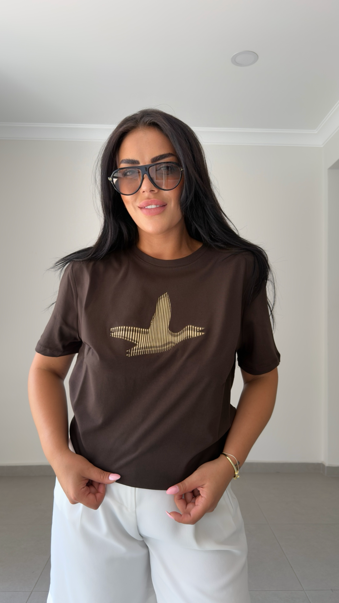 BİSİKET YAKA GOLD TOUCH T-SHIRT
