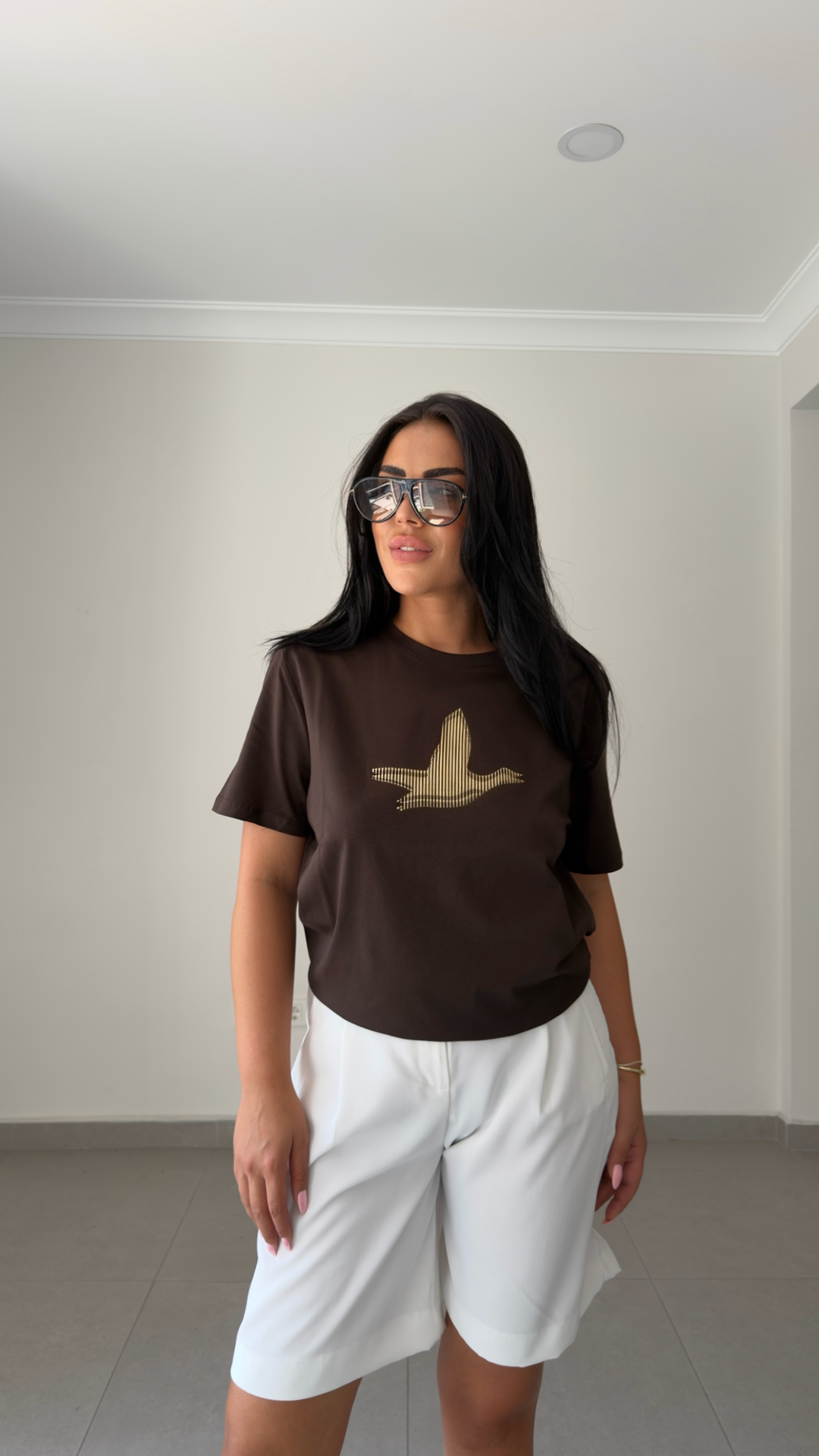 BİSİKET YAKA GOLD TOUCH T-SHIRT — görsel 5