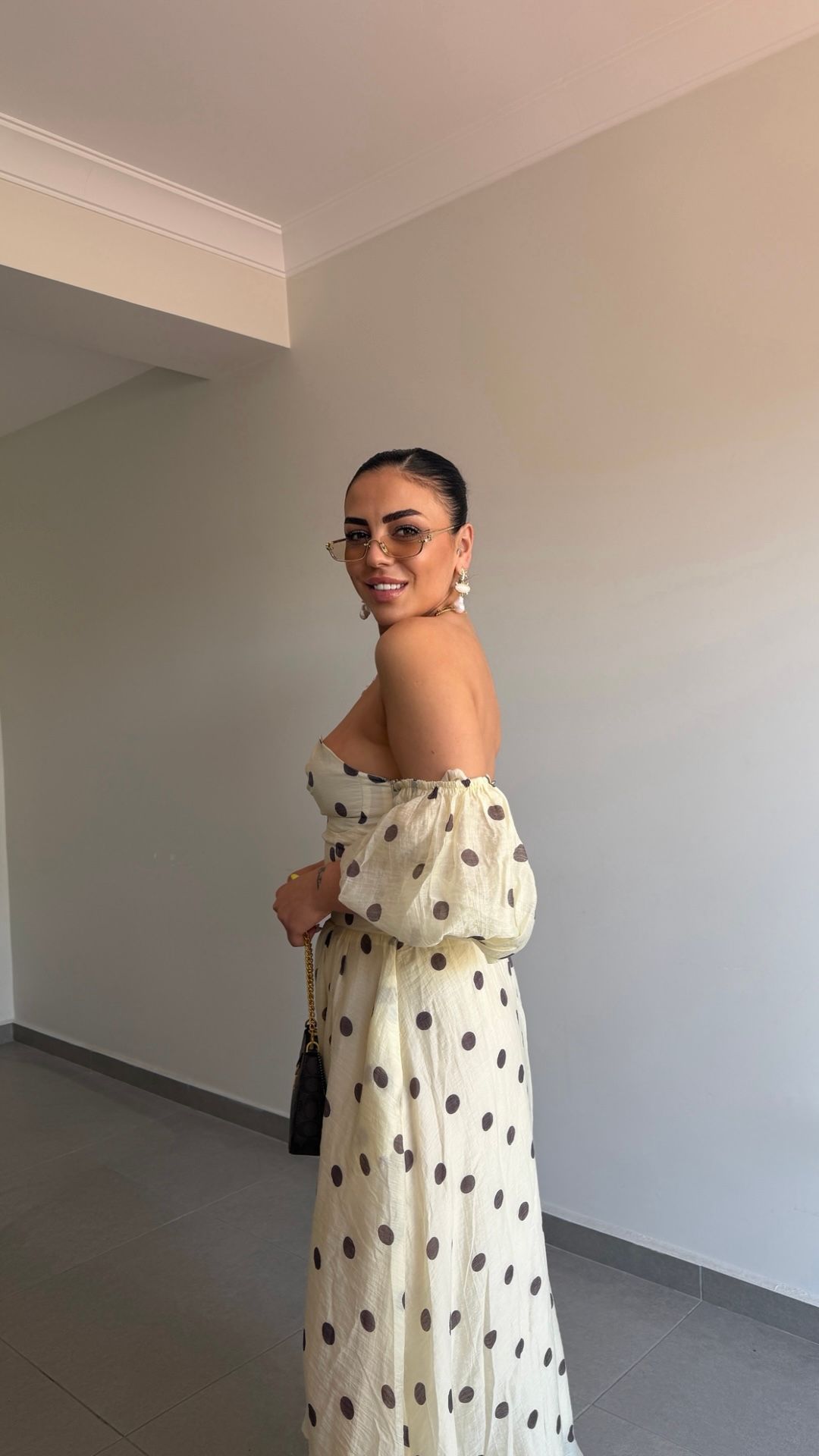 PUANTİYELİ CROP BLUZ ETEK TAKIM — görsel 4