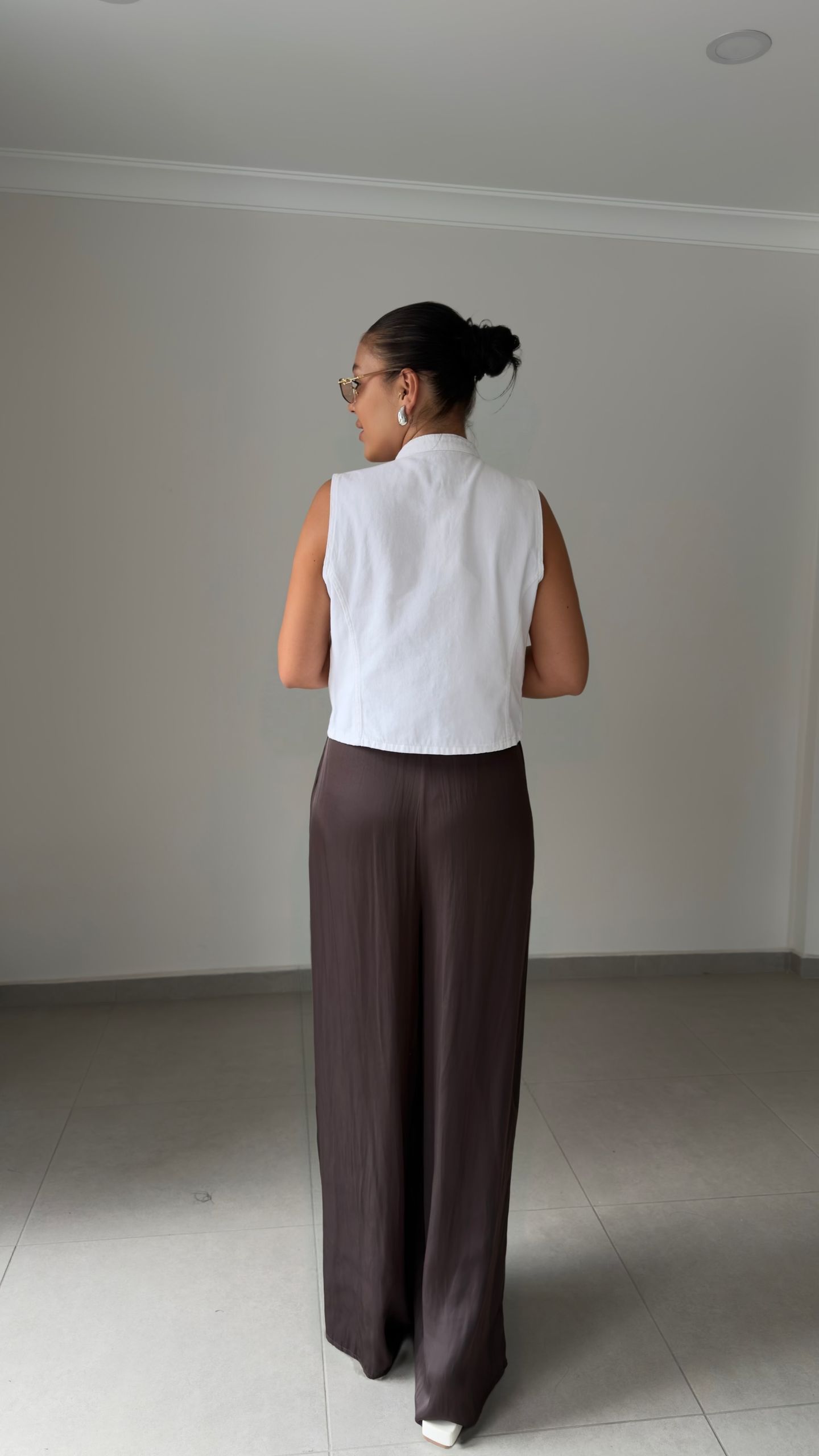 SATEN BEL LASTİK PANTOLON — görsel 6
