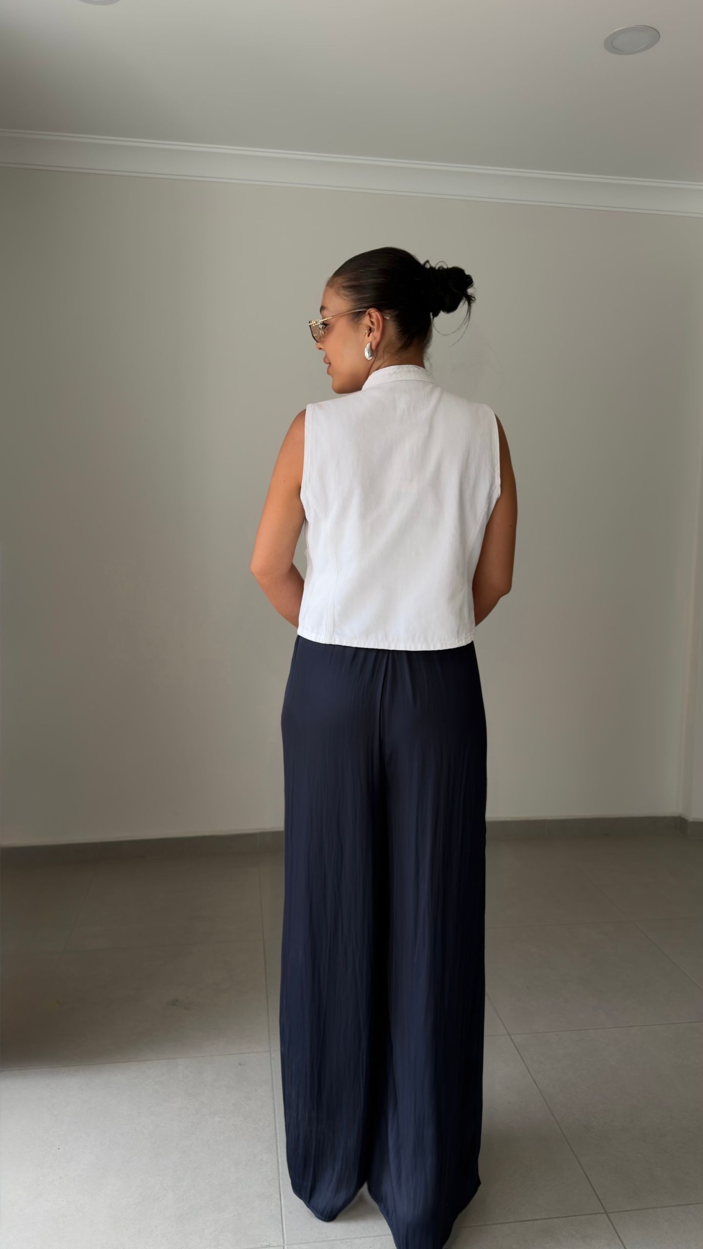 SATEN BEL LASTİK PANTOLON — görsel 13