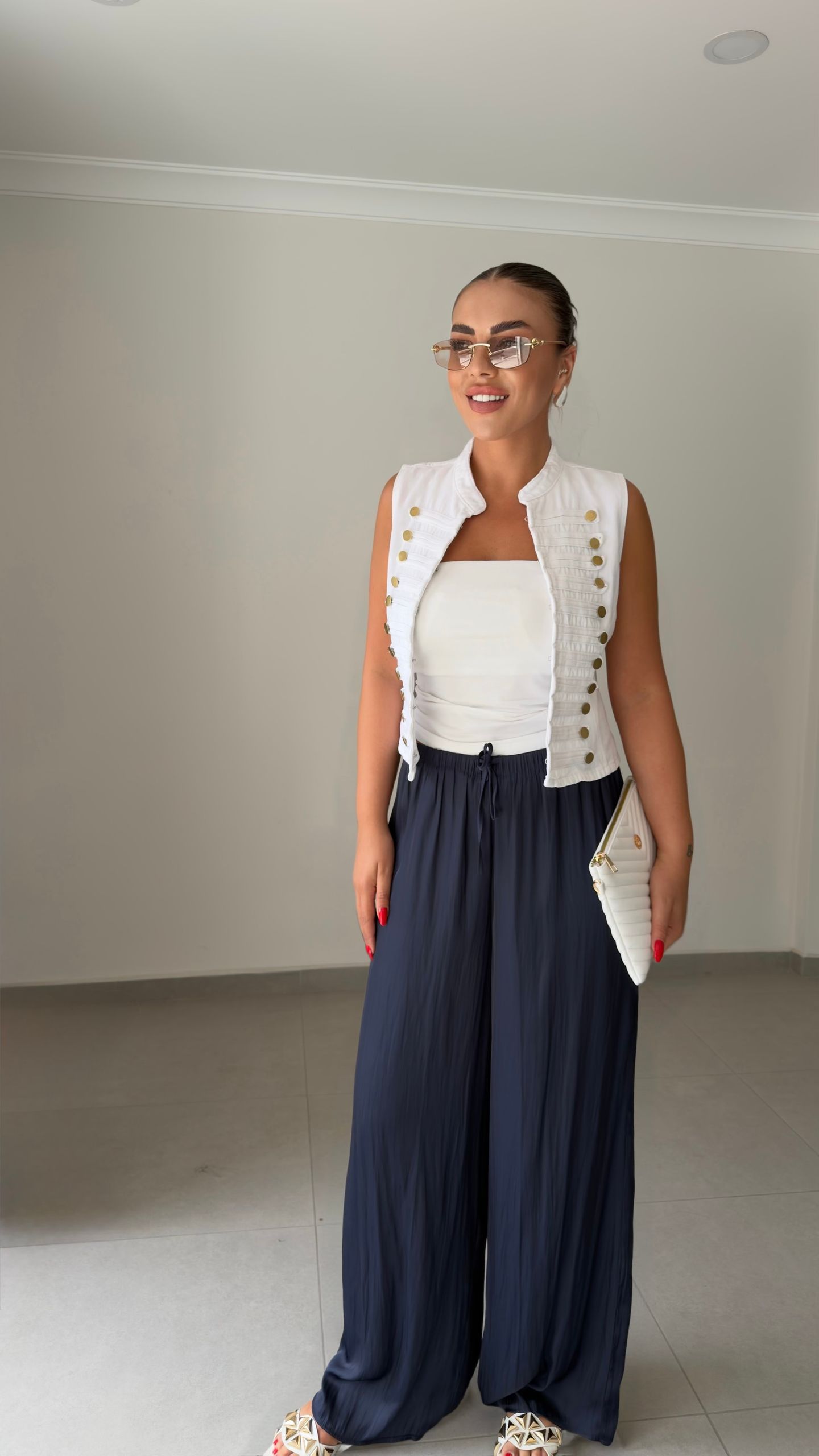 SATEN BEL LASTİK PANTOLON — görsel 14