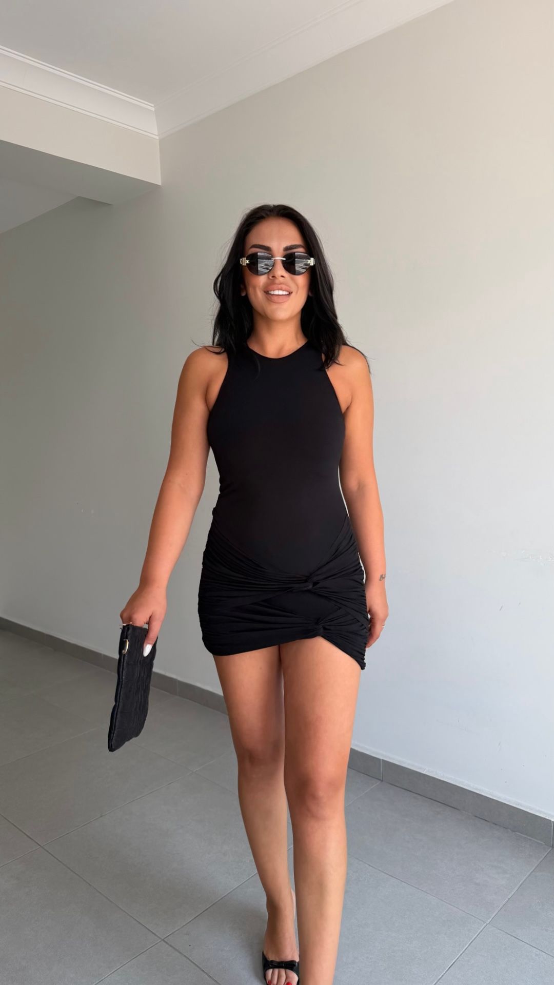 SANDY ÖNÜ DRAPELİ ELBİSE — görsel 3