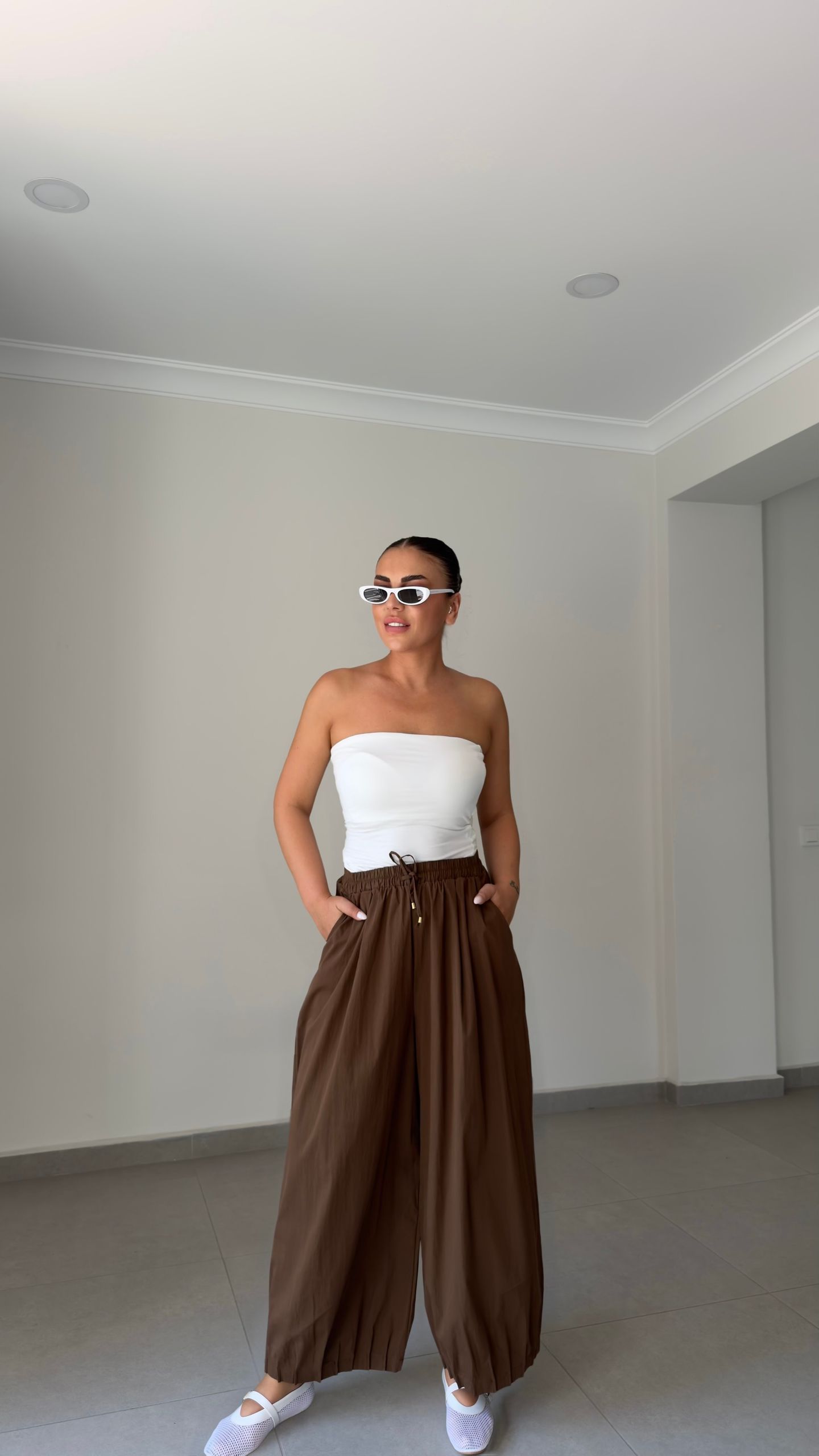 PAÇA PİLE DETAY BAGGY PANTOLON — görsel 4
