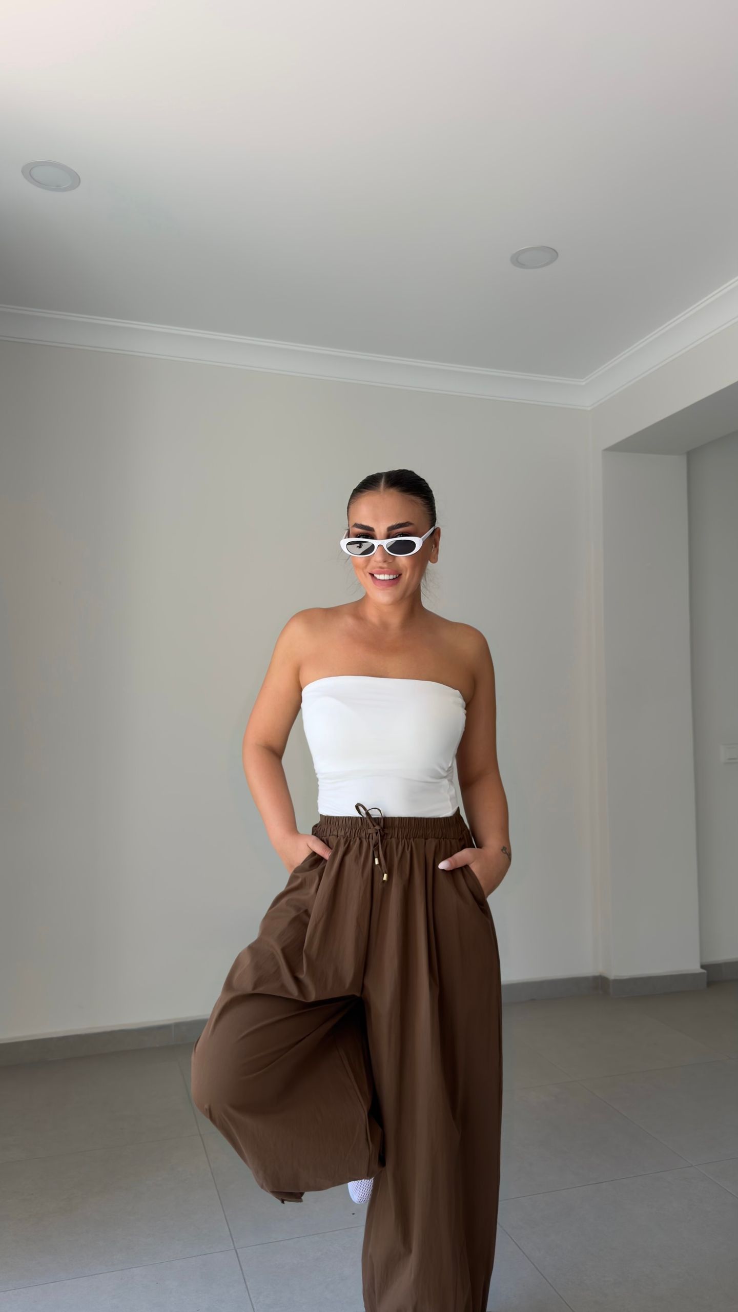 PAÇA PİLE DETAY BAGGY PANTOLON — görsel 3