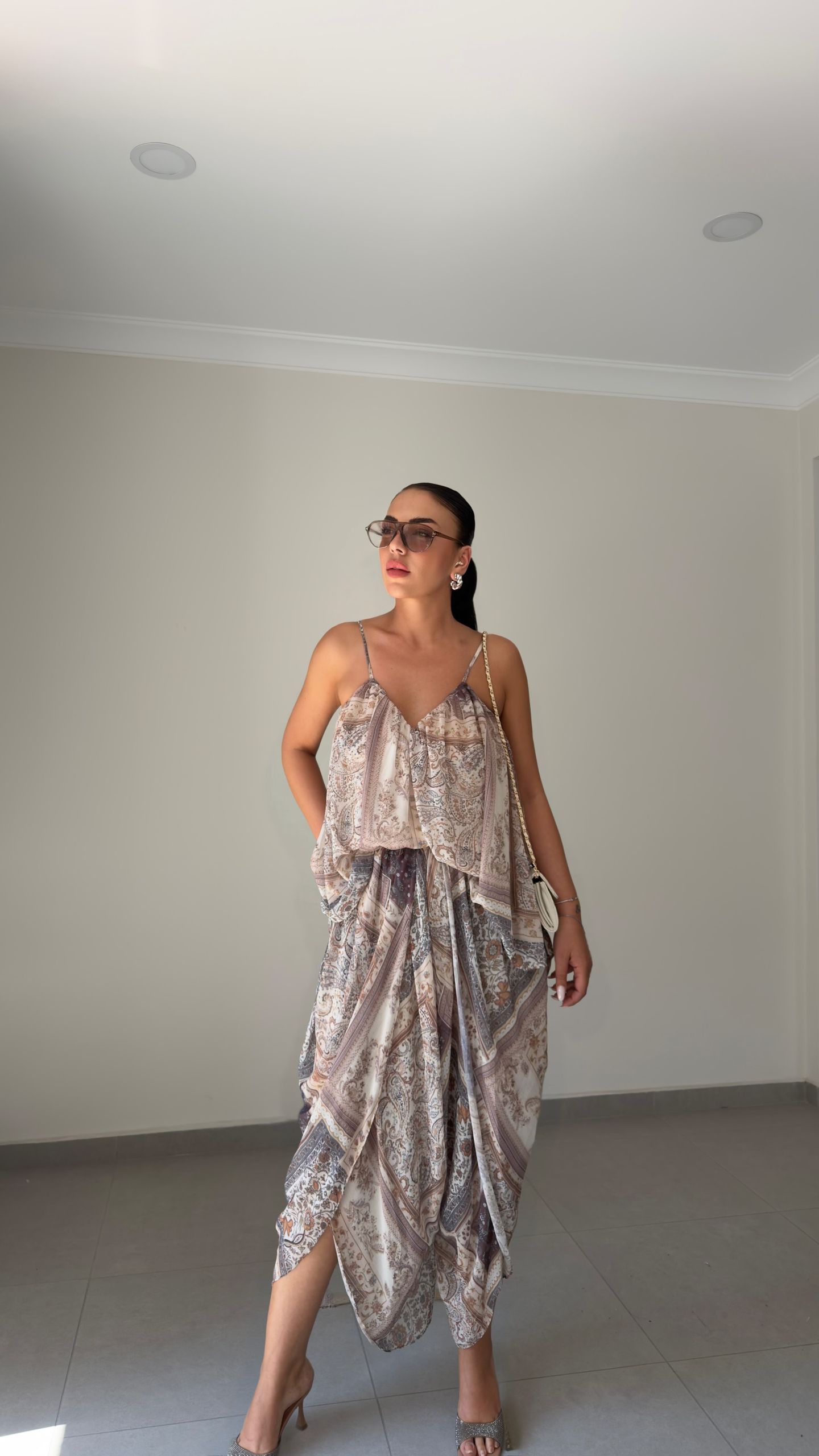 DESENLİ  BLUZ PANTOLON TAKIM — görsel 5