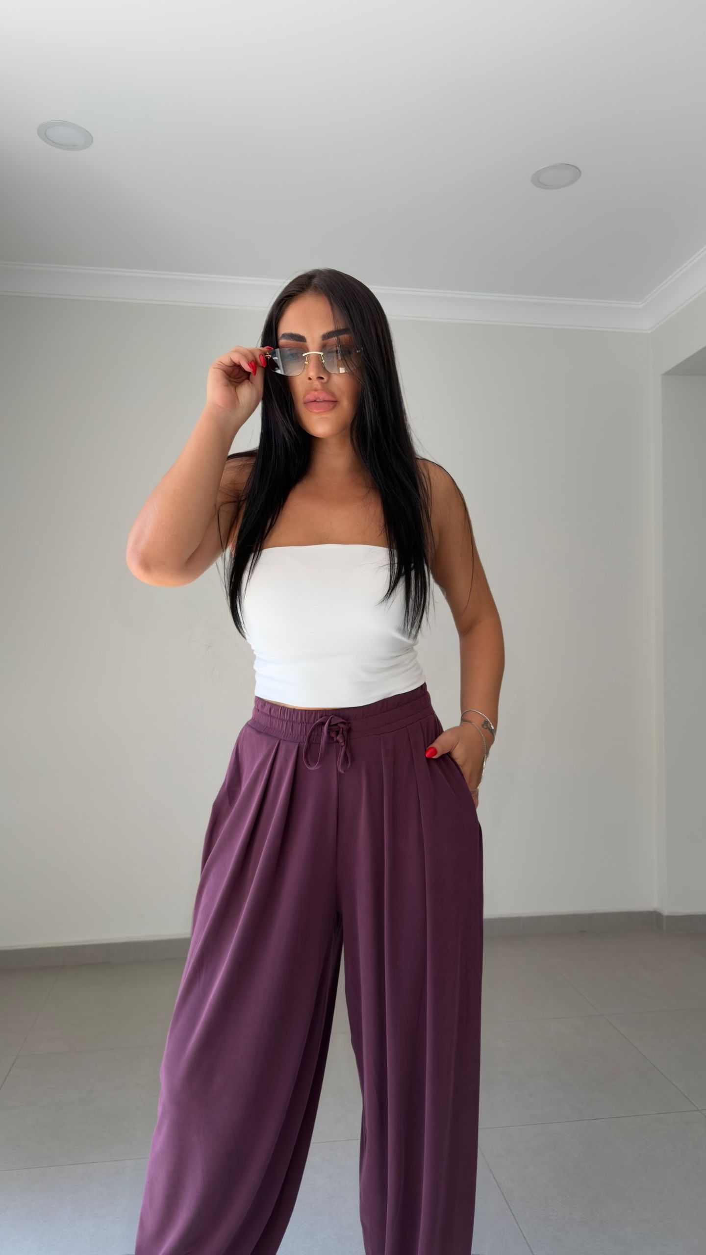 İPEKSİ DOKULU MODAL ŞALVAR PANTOLON — görsel 9